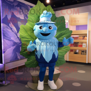 Blue Cabbage Leaf maskot...