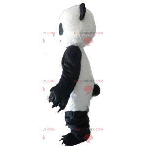 Sort og hvid panda maskot med store kløer - Redbrokoly.com