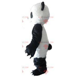 Svart og hvit panda maskot med store klør - Redbrokoly.com