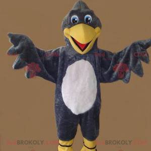 Yellow and white gray vulture mascot - Redbrokoly.com