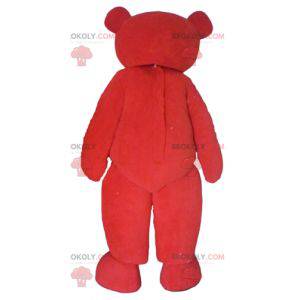 Mascotte de nounours en peluche rouge et noir - Redbrokoly.com