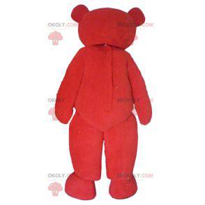 Mascotte de nounours en peluche rouge et noir - Redbrokoly.com