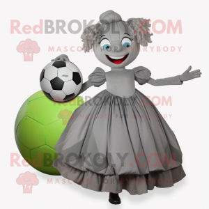 Gray Soccer Ball mascotte...