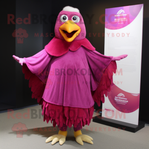 Magenta Hens maskot kostume...