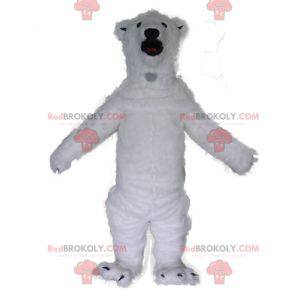 Very impressive and realistic white polar bear mascot -