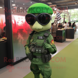 Groene Commando mascotte...