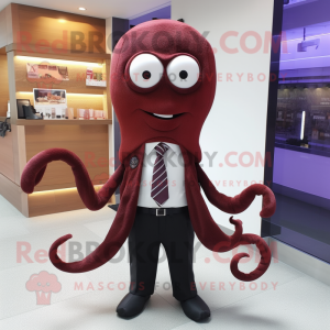 Maroon Octopus mascotte...