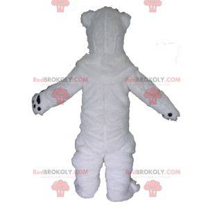 Mascote urso polar branco muito impressionante e realista -