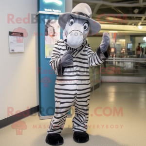 Grijze Zebra mascotte...