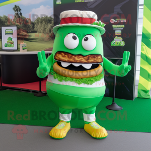 Green Burgers maskot...