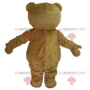 Mascotte grande orso bruno carino e paffuto - Redbrokoly.com