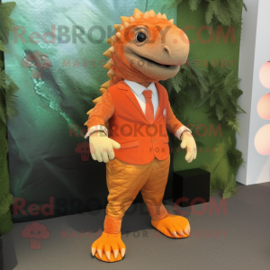 Orange Pangolin mascotte...