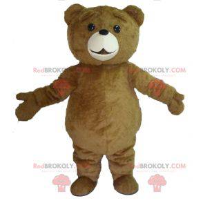 Mascote urso marrom grande e fofo - Redbrokoly.com