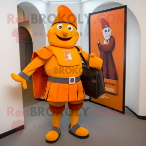 Orange Swiss Guard maskot...