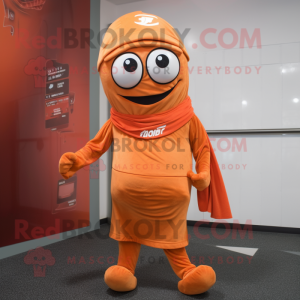 Roest oranje mascotte...