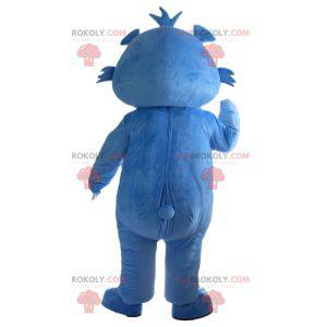 Mascote ursinho de pelúcia ouriço azul e cinza - Redbrokoly.com