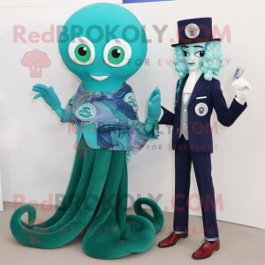 Postava maskota Teal Medusa...