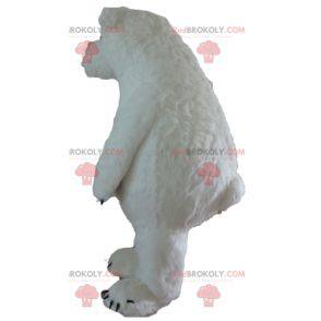 Mascotte d'ours blanc d'ours polaire gros et poilu -