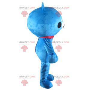 Mascotte dell'orsacchiotto blu e bianco - Redbrokoly.com