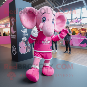 Pink Elephant maskot...