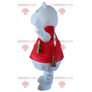 Wolf Eisbär Maskottchen mit einem roten T-Shirt - Redbrokoly.com