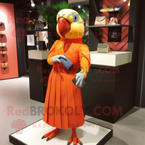 Orange papegøje maskot...