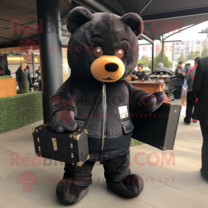 Black Teddy Bear mascotte...