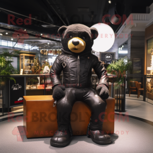 Black Teddy Bear mascotte...