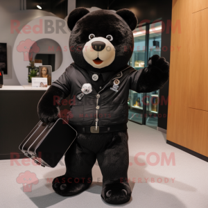 Black Teddy Bear mascotte...