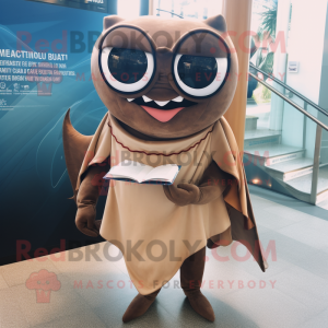 Brown Manta Ray mascotte...