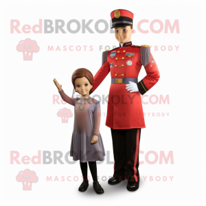 nan American Soldier mascot costume character dressed with a Evening Gown and Smartwatches