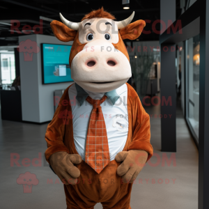 Rust Hereford Cow mascotte...