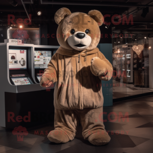 Tan teddybeer mascotte...