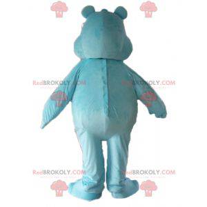 Blue and white care bear mascot with lollipops - Redbrokoly.com