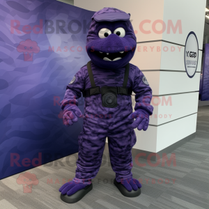 Purple Navy Seal maskot...