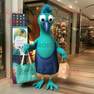 Teal Peacock mascotte...