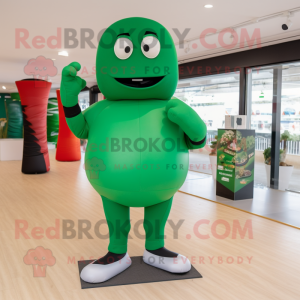 Forest Green Boxing Glove mascot costume character dressed with a One-Piece Swimsuit and Scarf clips