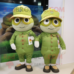 Maskottchen kostüm Olive...