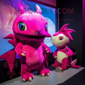 Magenta Axolotls mascotte...