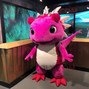 Magenta Axolotls mascotte...