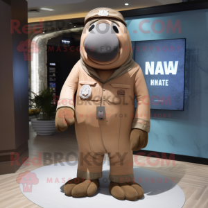 nan Walrus mascot costume character dressed with a Bodysuit and Ties