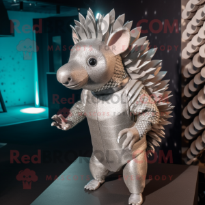 Sølv Armadillo maskot...