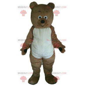 Mascotte de nounours marron et blanc de rongeur - Redbrokoly.com