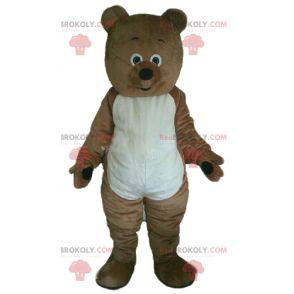 Urso de pelúcia marrom e branco mascote roedor - Redbrokoly.com