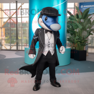 Cyan Killer Whale maskot...