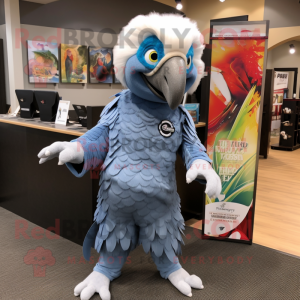 Silver Macaw maskot kostym...