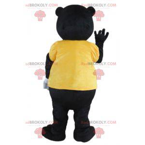 Mascote de guaxinim preto branco e laranja - Redbrokoly.com