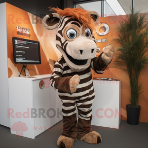 Rust Zebra maskot drakt...