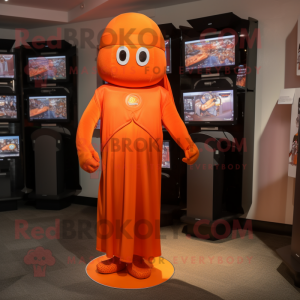 Orange Superhero mascotte...