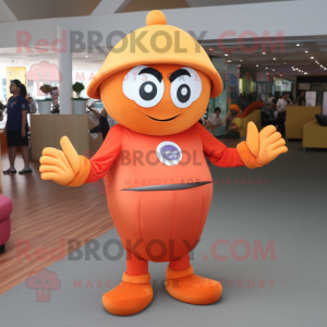 Orange Superhero mascotte...
